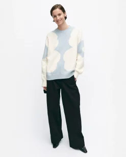 Unisex^Marimekko Arkki Heijastus Unikko Puuvillaneulepusero