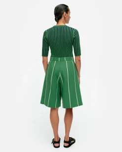 Housut^Marimekko Hyu00F6Ky Vesi Puuvillapellavashortsit