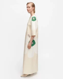 Mekot^Marimekko Kaiku Heijastus Unikko Puuvillapellavamekko