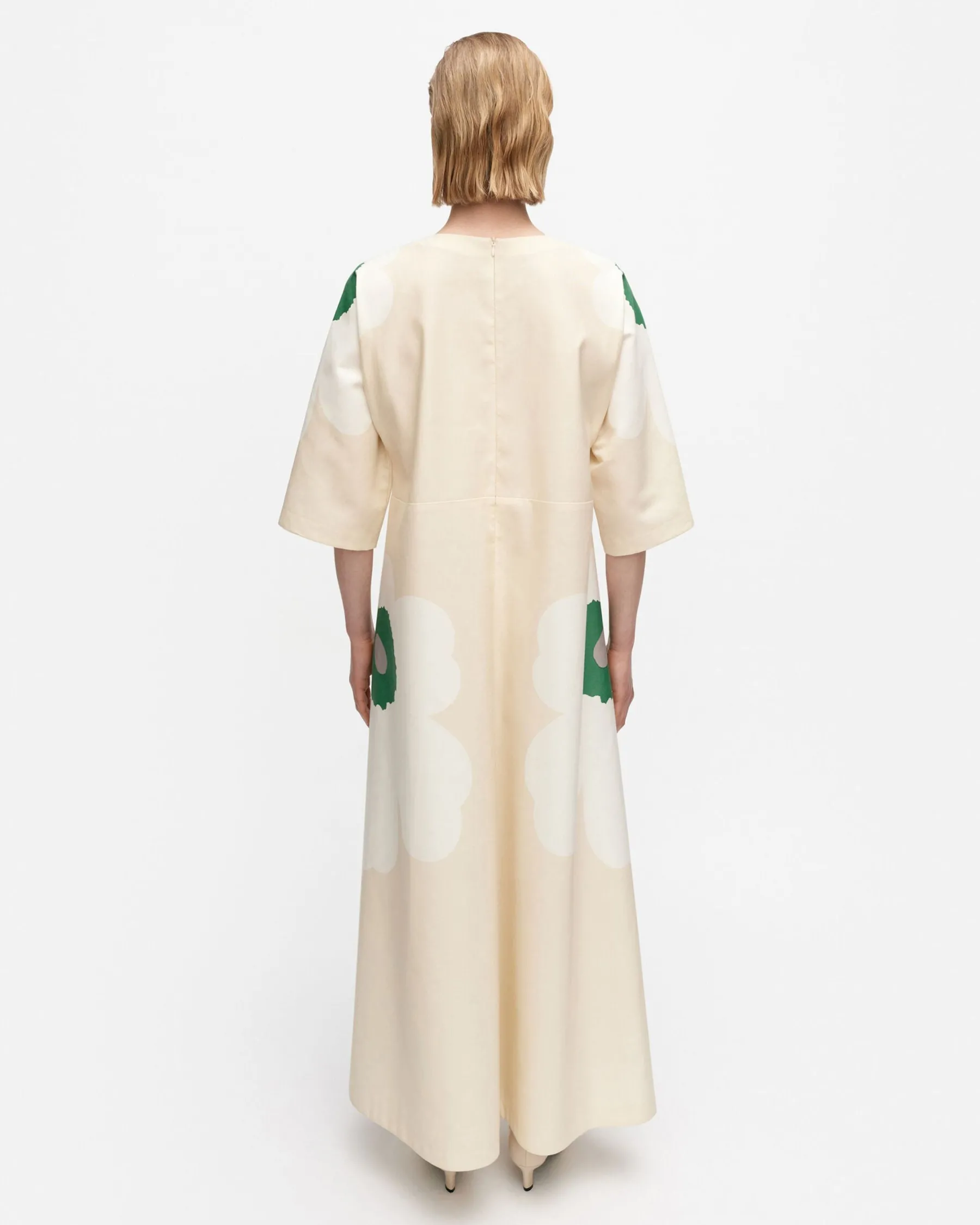 Mekot^Marimekko Kaiku Heijastus Unikko Puuvillapellavamekko