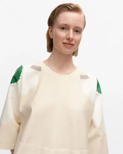 Mekot^Marimekko Kaiku Heijastus Unikko Puuvillapellavamekko