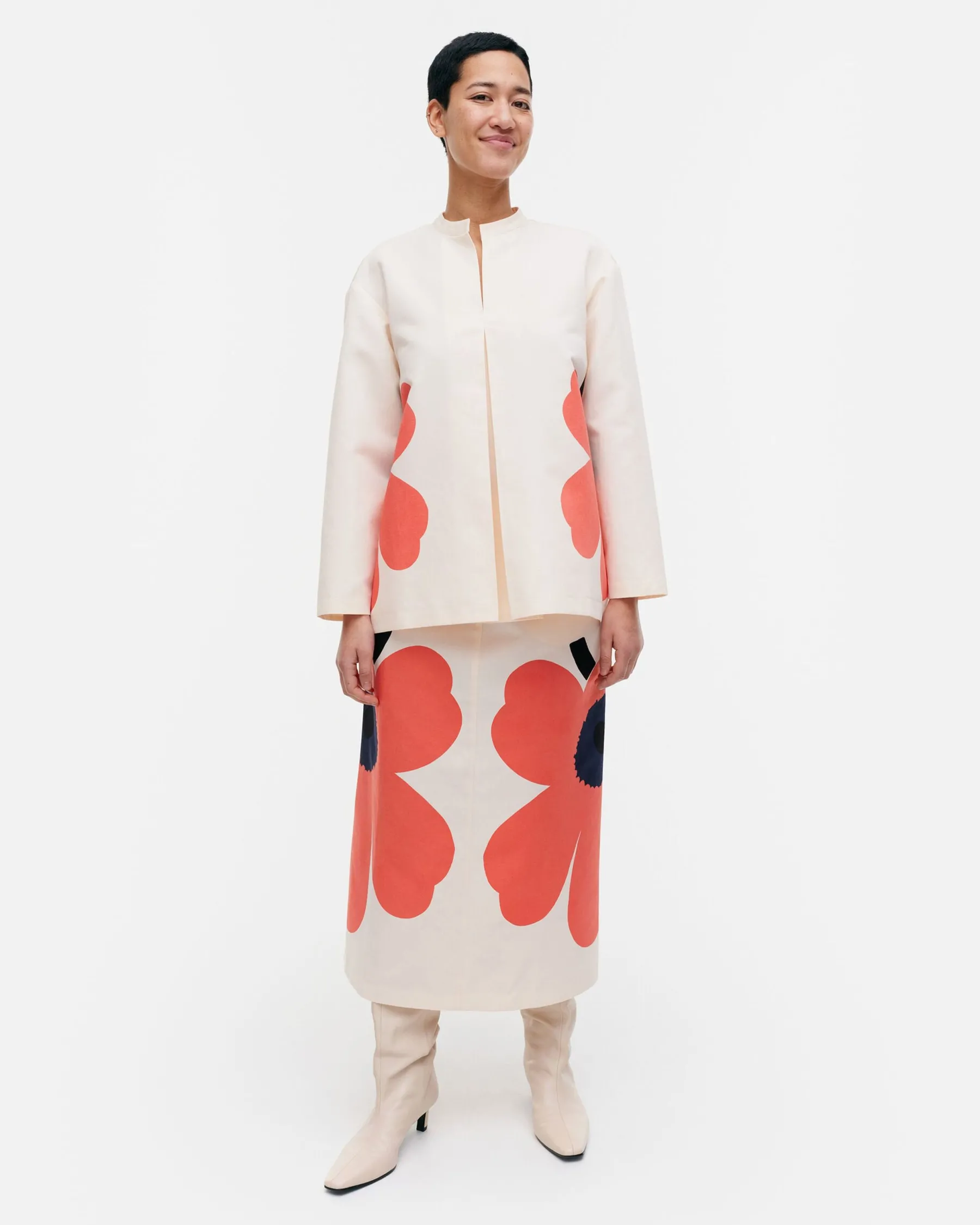 Paidat Ja Tunikat^Marimekko Kerran Heijastus Unikko Puuvillapellavapaita