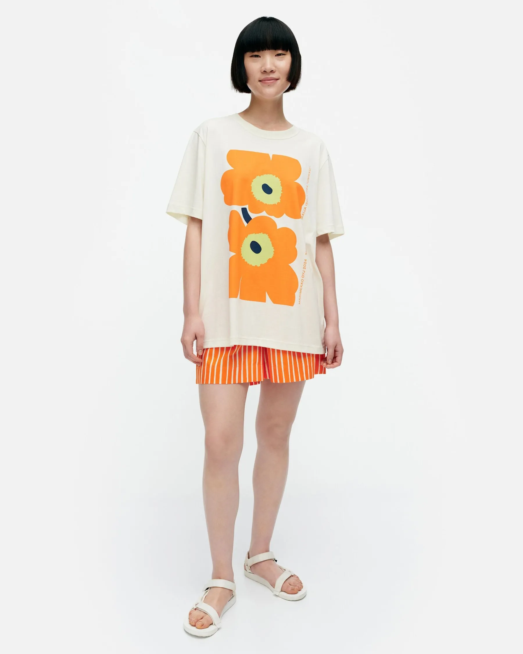 Paidat Ja Tunikat^Marimekko Kioski Embla Unikko Placement T-Paita