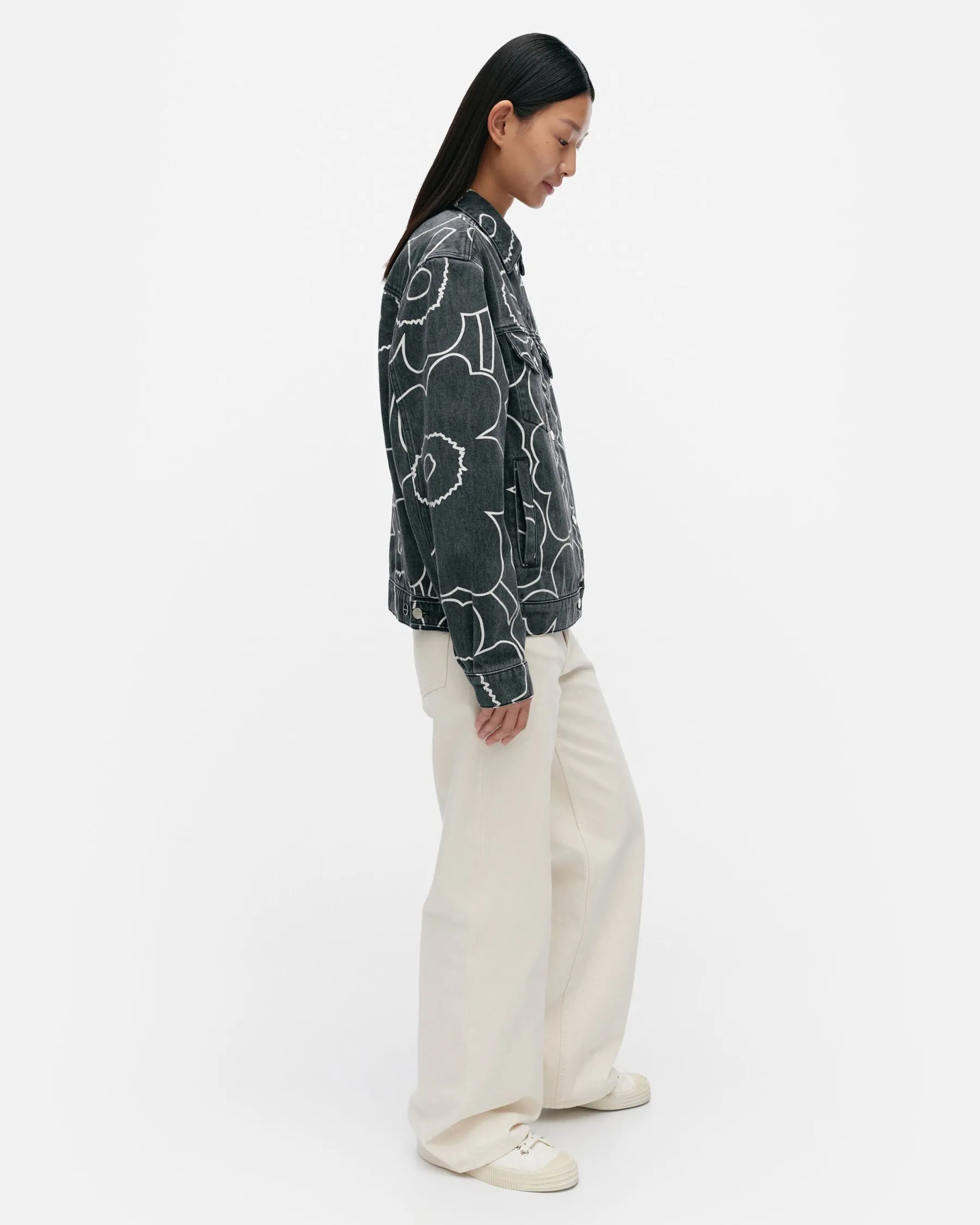 Unisex^Marimekko Kioski Ystu00E4Vyys Pieni Piirto Unikko 2 Farkkutakki