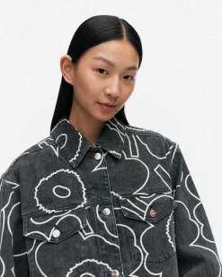 Takit Ja Jakut^Marimekko Kioski Ystu00E4Vyys Pieni Piirto Unikko 2 Farkkutakki