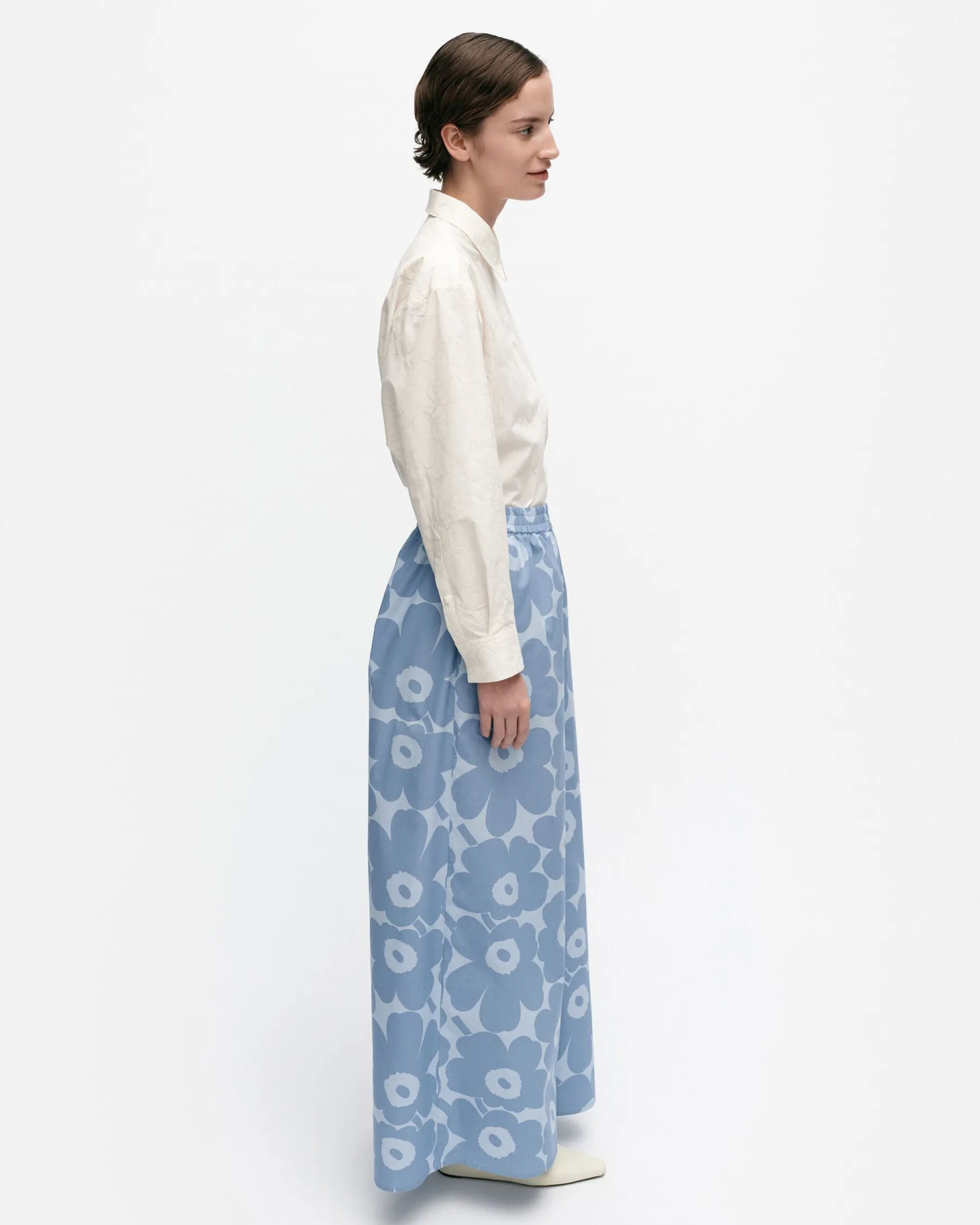 Housut^Marimekko Kohti Unikko Puuvillapopliinihousut