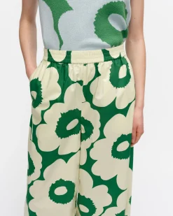 Housut^Marimekko Kohti Unikko Puuvillapopliinihousut