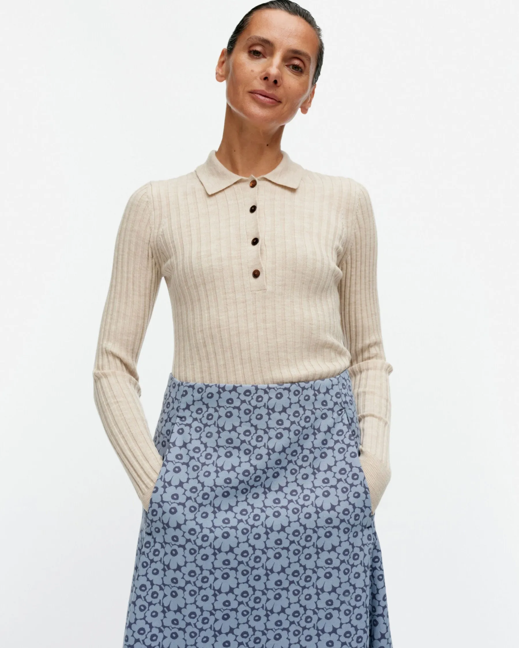 Hameet^Marimekko Koski Unikko Puuvillahame