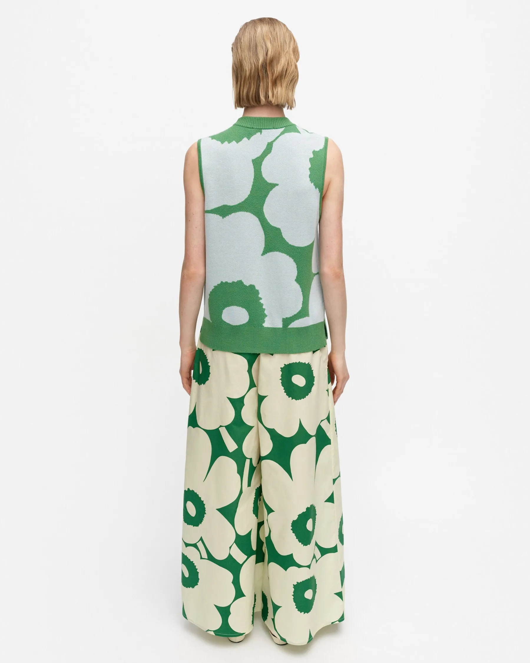 Neuleet^Marimekko Kulma Unikko Villaneuleliivi