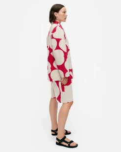 Takit Ja Jakut^Marimekko Kulmat Unikko Puuvillapellavapaitatakki