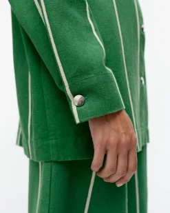 Takit Ja Jakut^Marimekko Kulmat Vesi Puuvillapellavapaitatakki