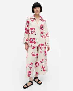 Paidat Ja Tunikat^Marimekko Mikea Helakka Puuvillapopliinipaita