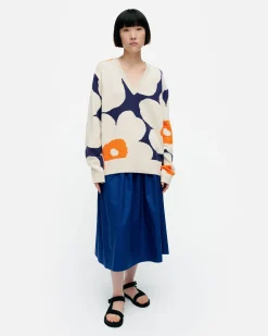 Unisex^Marimekko Pu00E4Ivu00E4 Unikko Puuvillaneulepusero