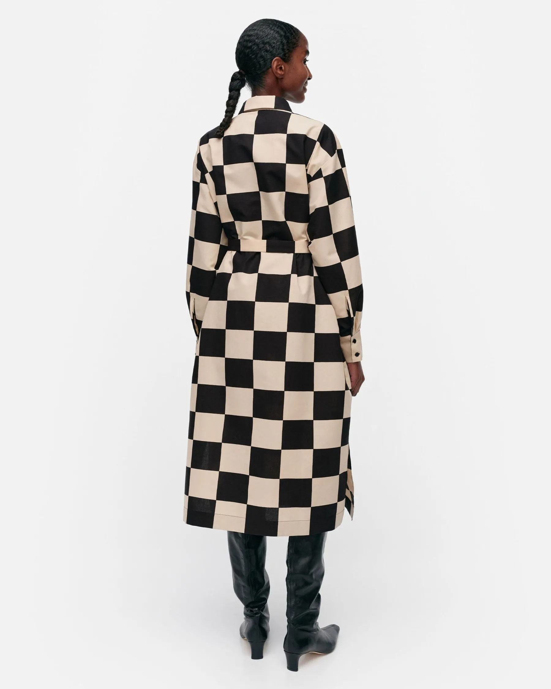 Mekot^Marimekko Rasteri Kukko Ja Kana Puuvillapellavamekko