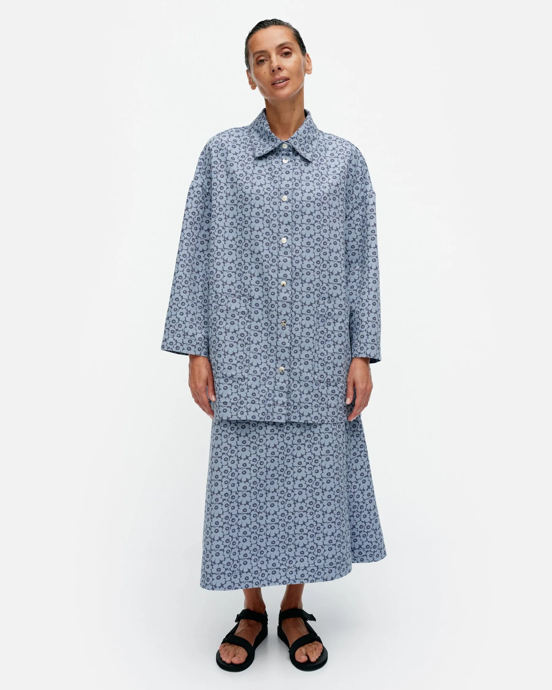 Paidat Ja Tunikat^Marimekko Sumu Unikko Puuvillapaitatakki