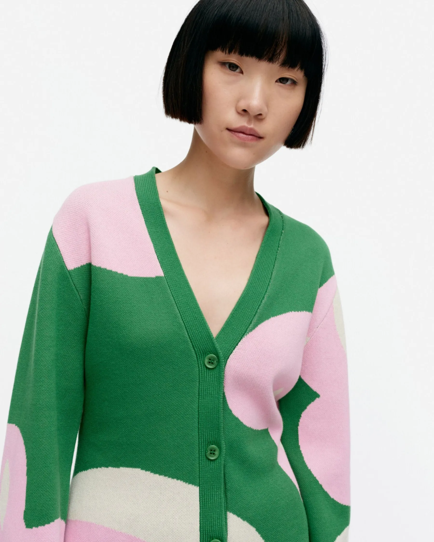 Neuleet^Marimekko Tyrske Poiminto Puuvillaneuletakki